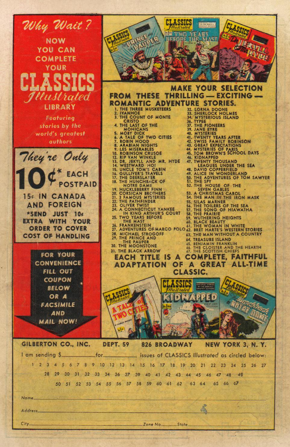 Read online Classics Illustrated comic -  Issue #66 - 52