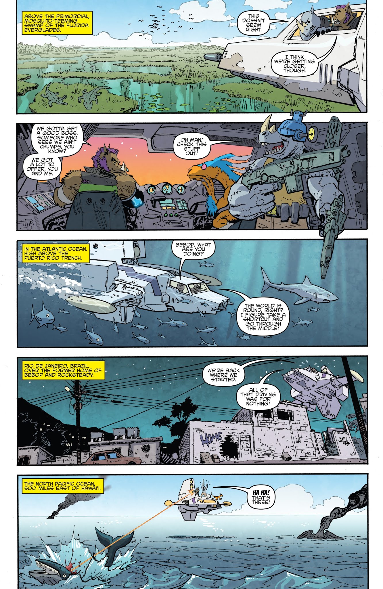 Read online Teenage Mutant Ninja Turtles: Bebop & Rocksteady Hit the Road comic -  Issue #4 - 8