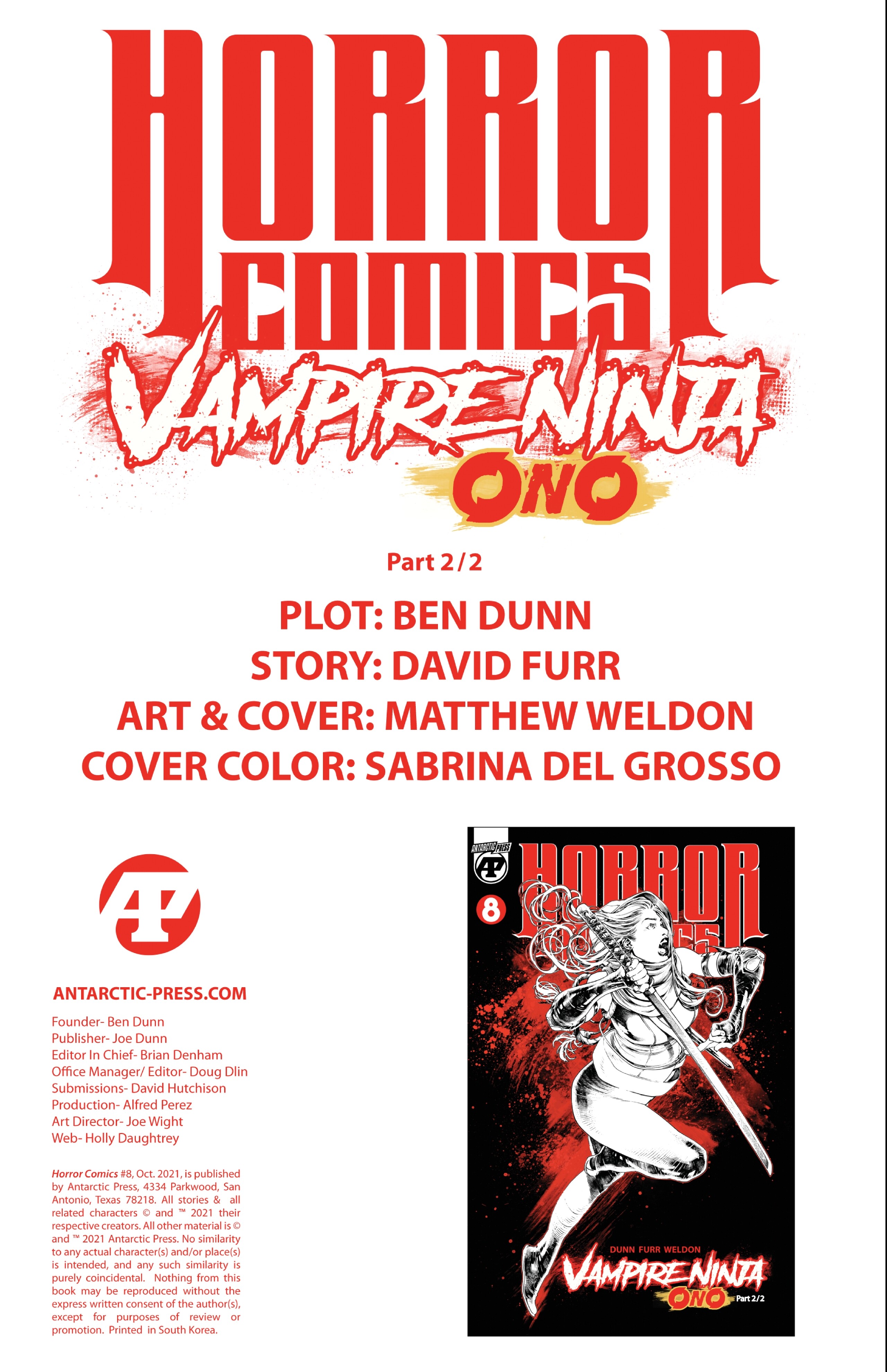 Read online Horror Comics comic -  Issue #8 - 2