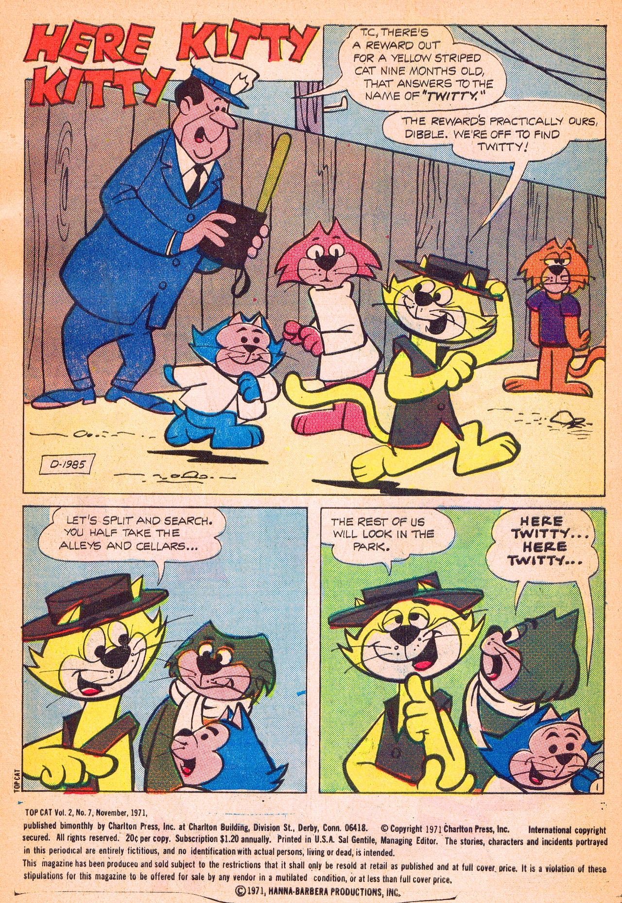 Read online Top Cat (1970) comic -  Issue #7 - 3