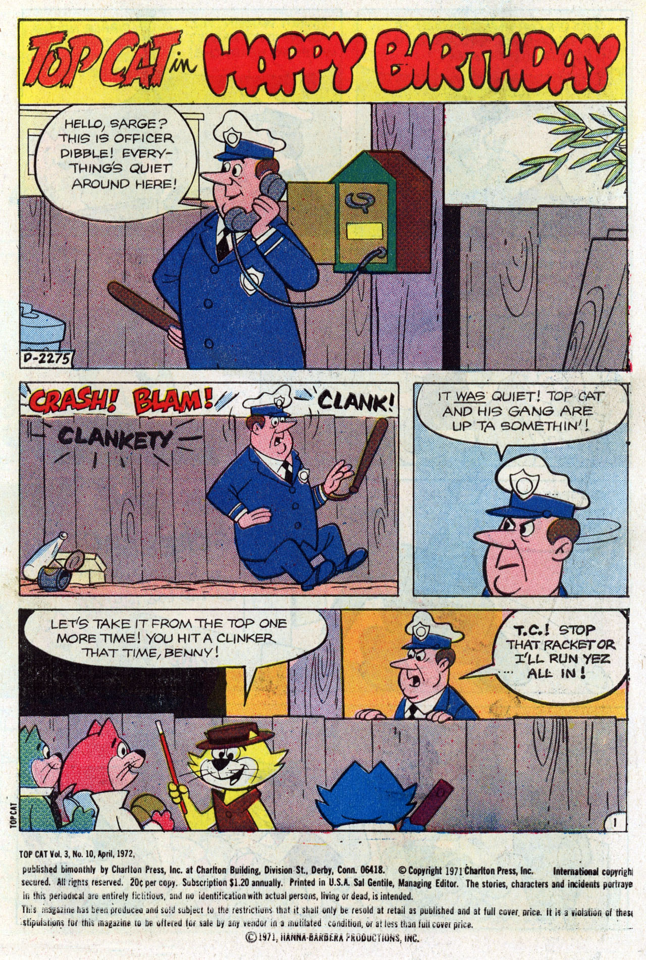 Read online Top Cat (1970) comic -  Issue #10 - 3