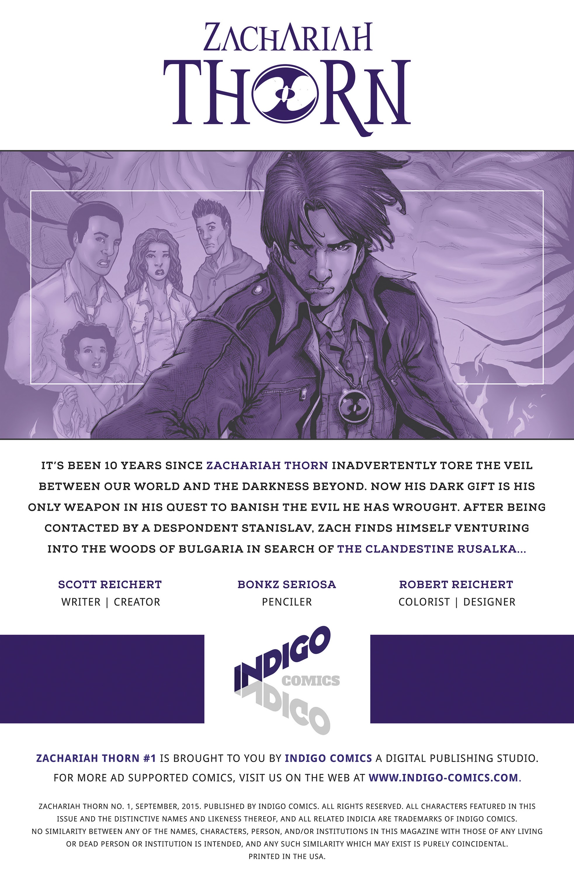 Read online Zachariah Thorn comic -  Issue #1 - 2