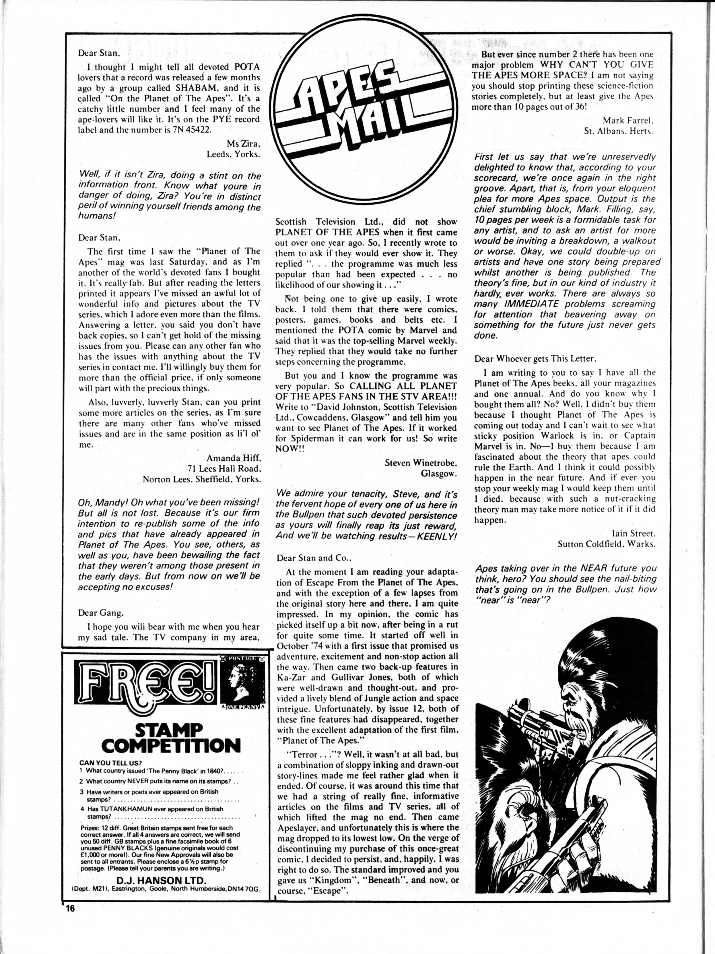 Read online Planet of the Apes (1974) comic -  Issue #68 - 16