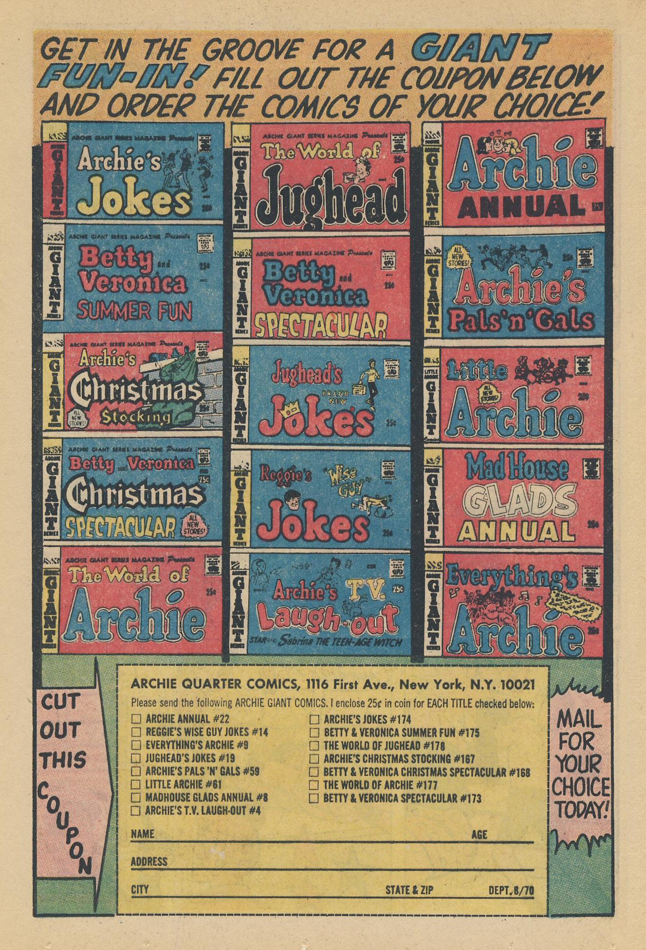Read online Reggie's Wise Guy Jokes comic -  Issue #14 - 49