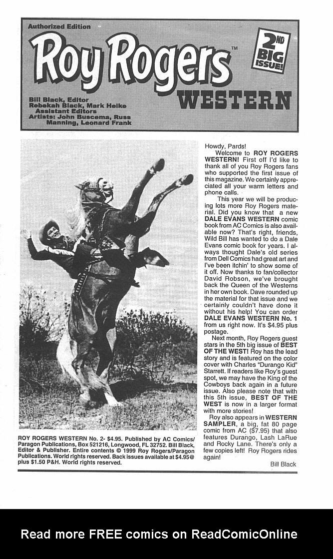 Read online Roy Rogers Western comic -  Issue #2 - 3