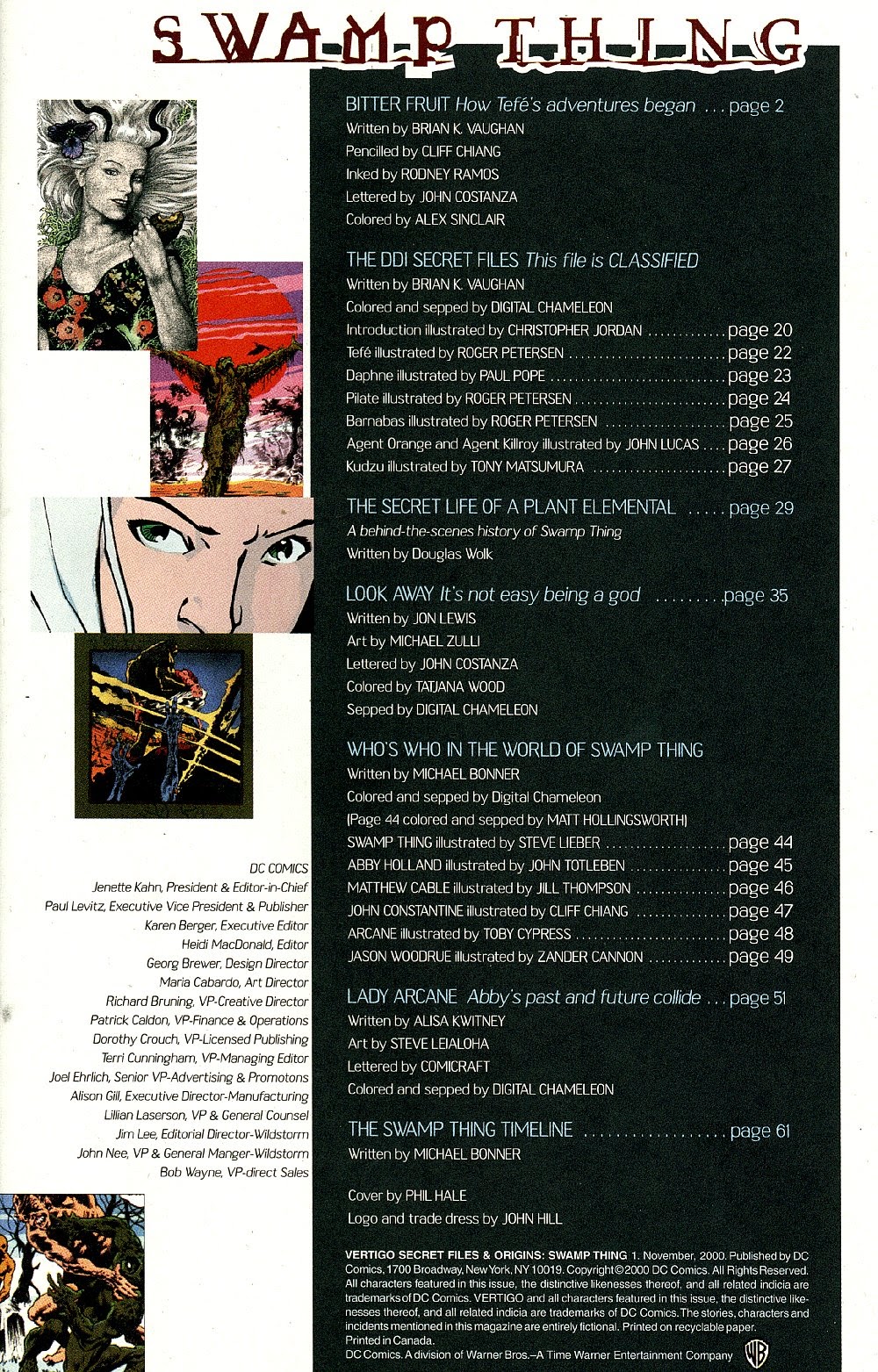 Read online Vertigo Secret Files & Origins: Swamp Thing comic -  Issue # Full - 2