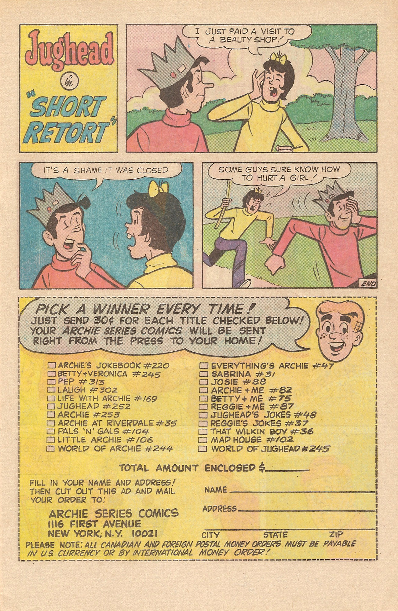 Read online Jughead's Jokes comic -  Issue #48 - 17