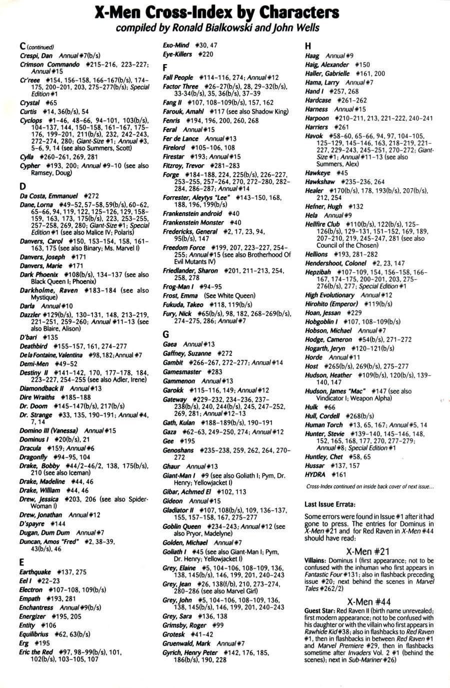 Read online The Official Marvel Index To The X-Men (1994) comic -  Issue #2 - 35