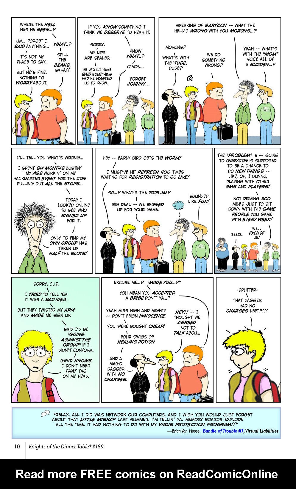 Read online Knights of the Dinner Table comic -  Issue #189 - 12