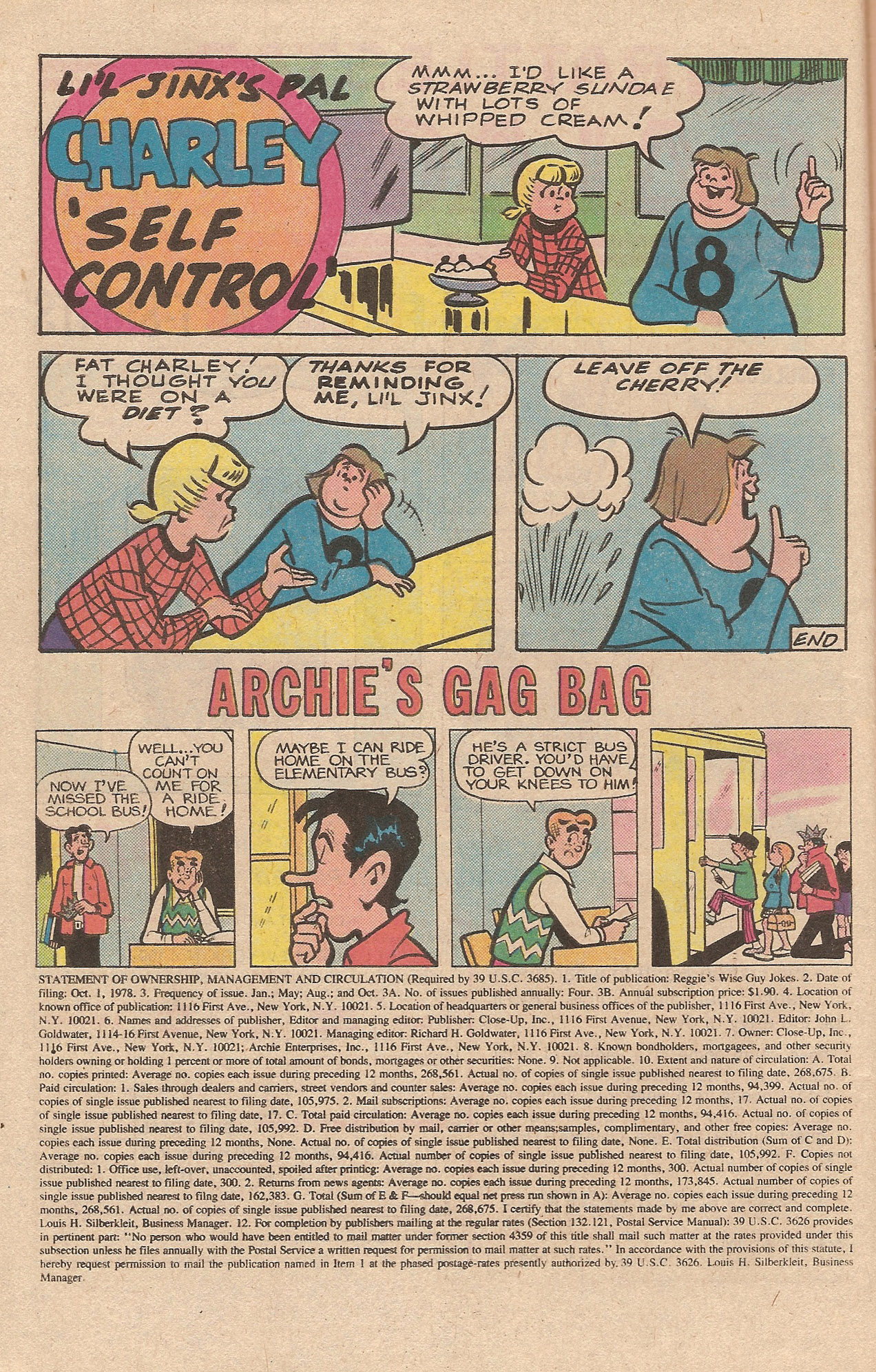 Read online Reggie's Wise Guy Jokes comic -  Issue #49 - 10