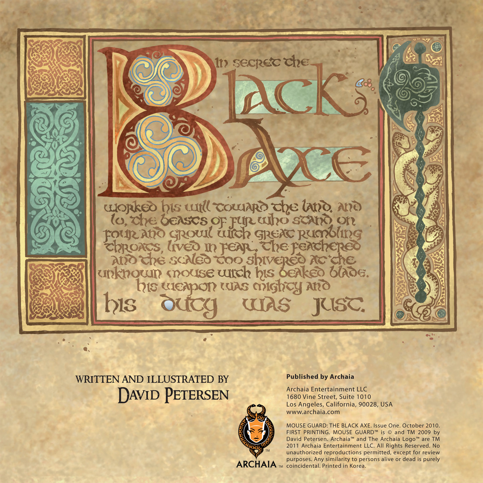 Read online Mouse Guard: The Black Axe comic -  Issue #1 - 2