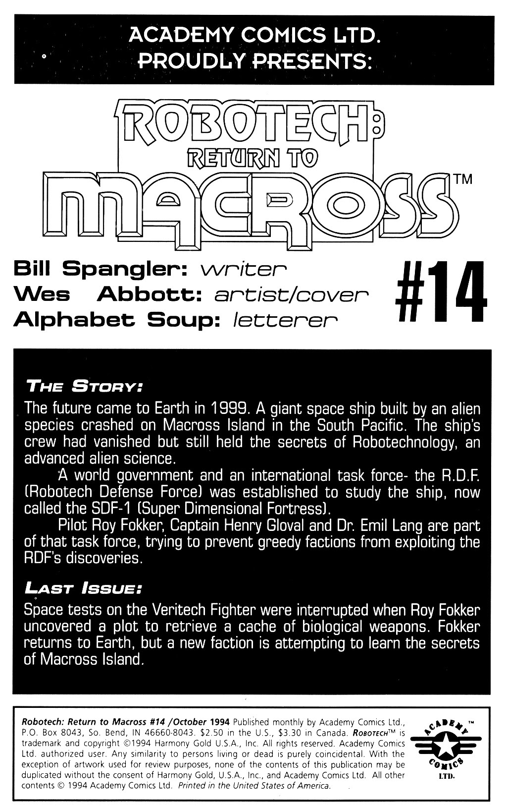 Read online Robotech: Return to Macross comic -  Issue #14 - 2