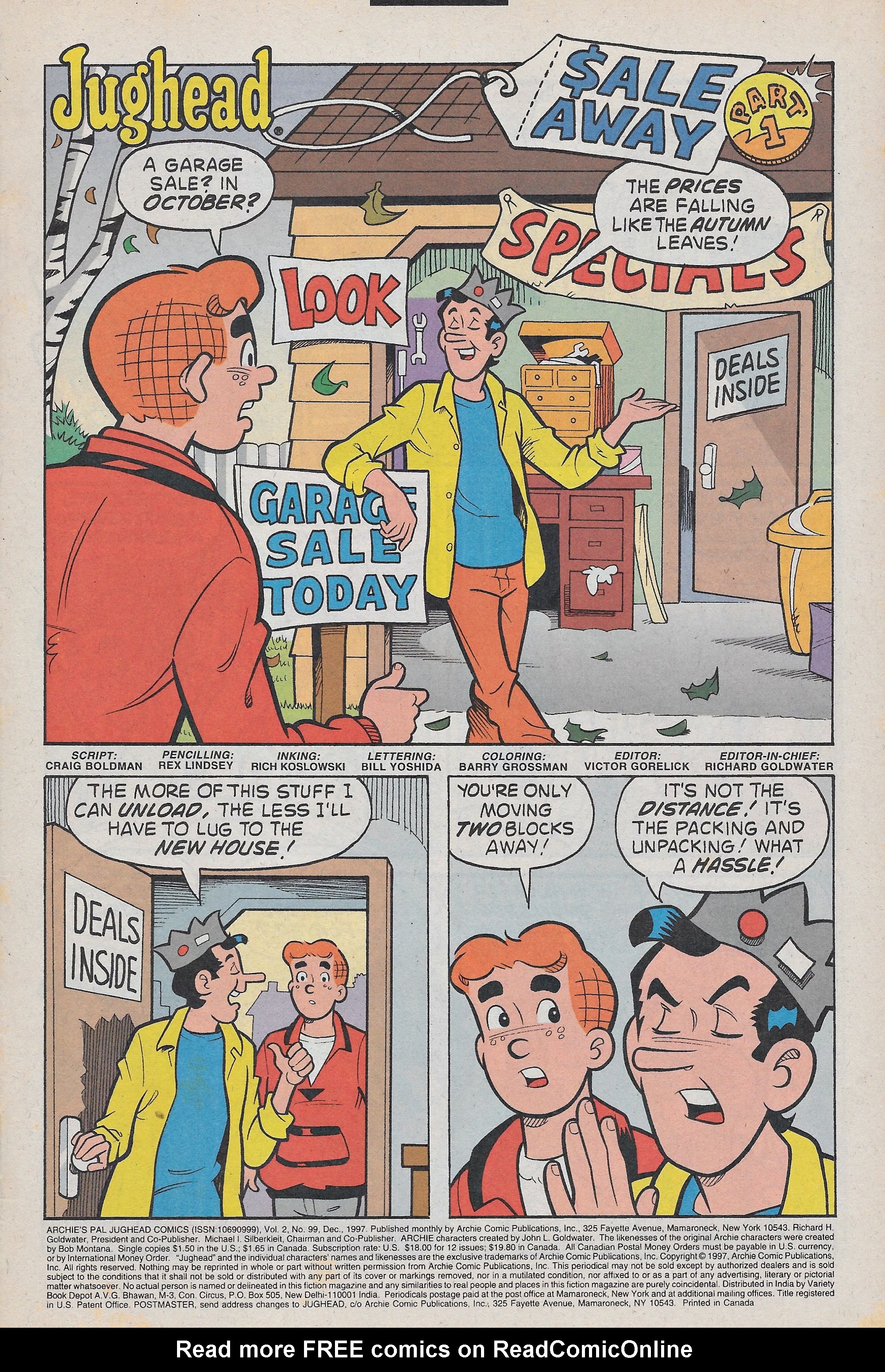 Read online Archie's Pal Jughead Comics comic -  Issue #99 - 3