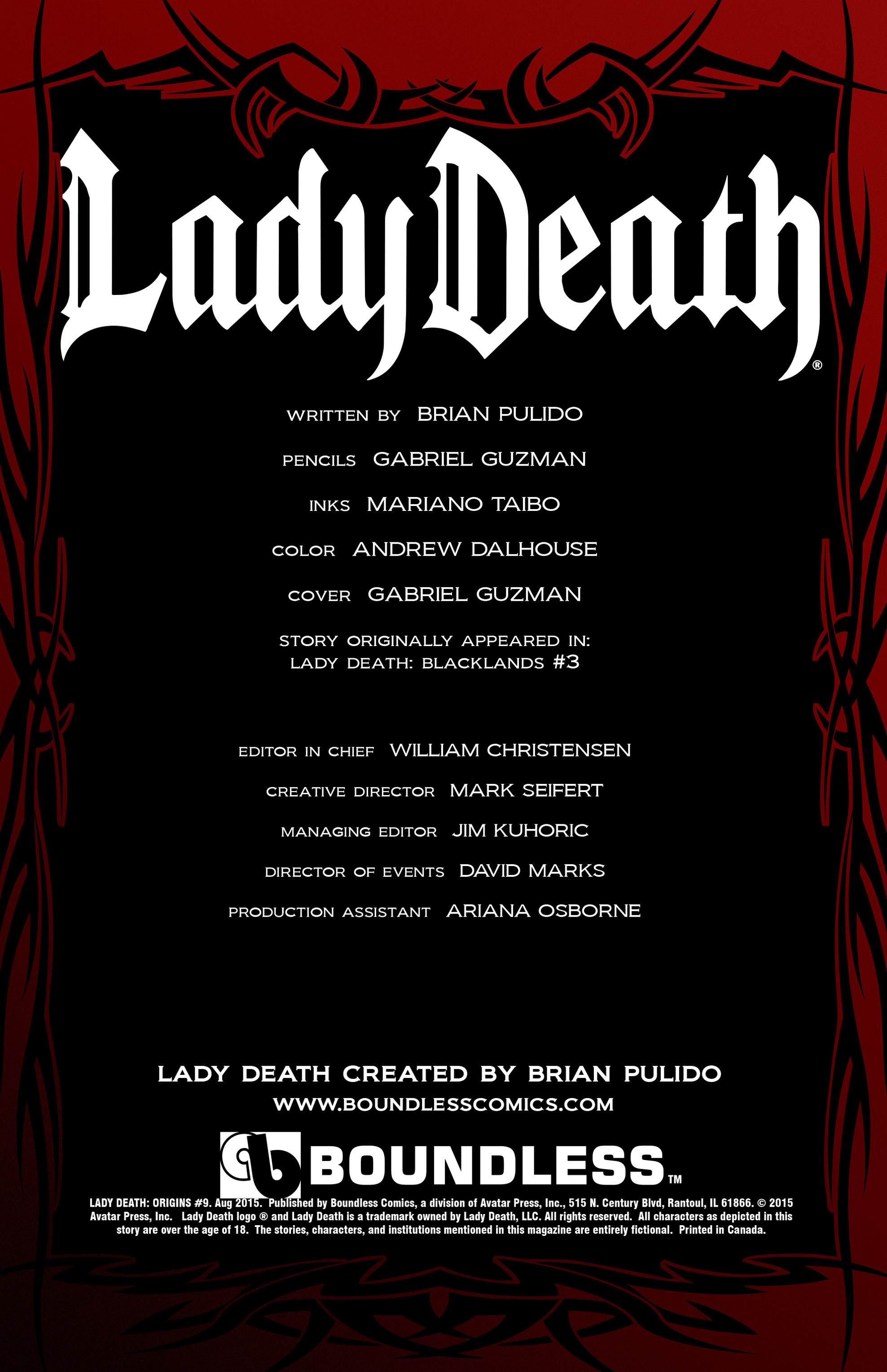 Read online Lady Death Origins comic -  Issue #9 - 2