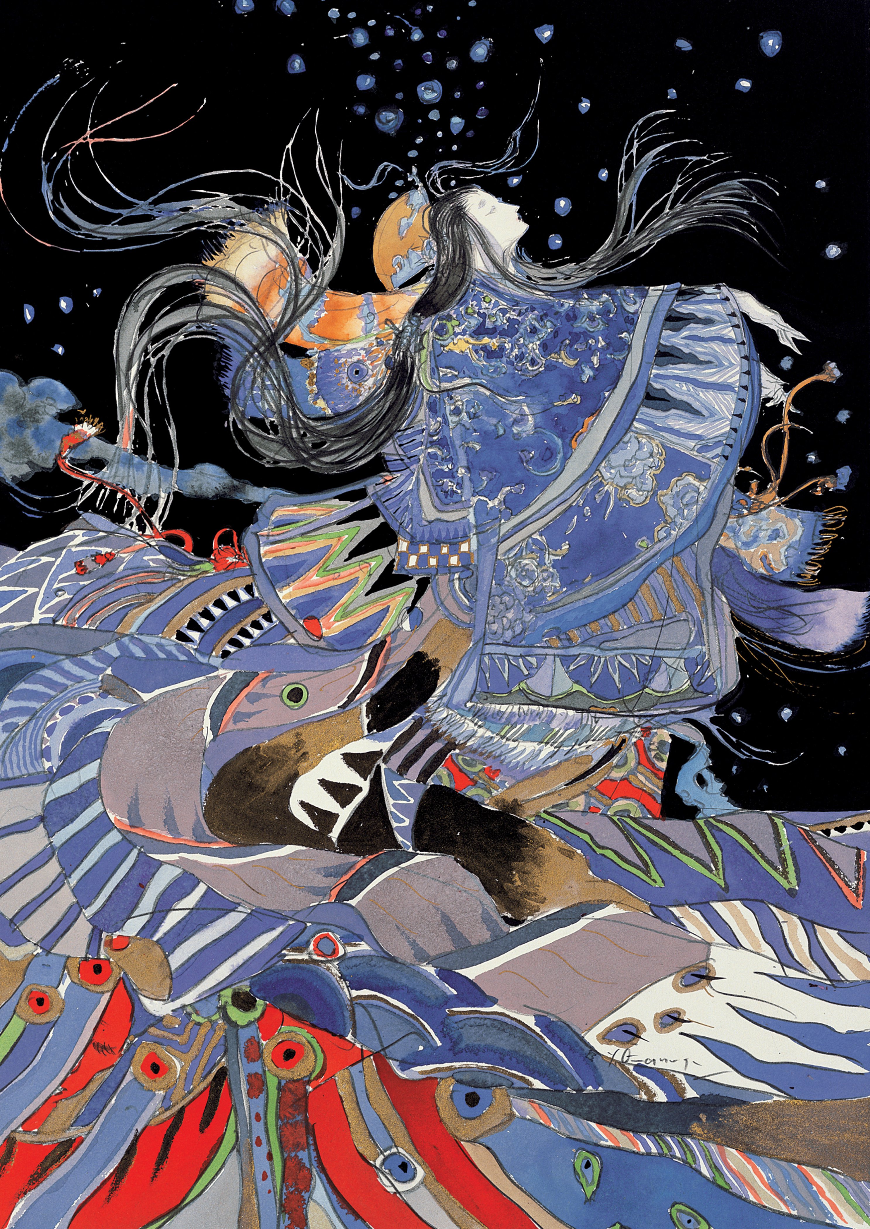 Read online Elegant Spirits: Amano's Tale of Genji and Fairies comic -  Issue # TPB - 44