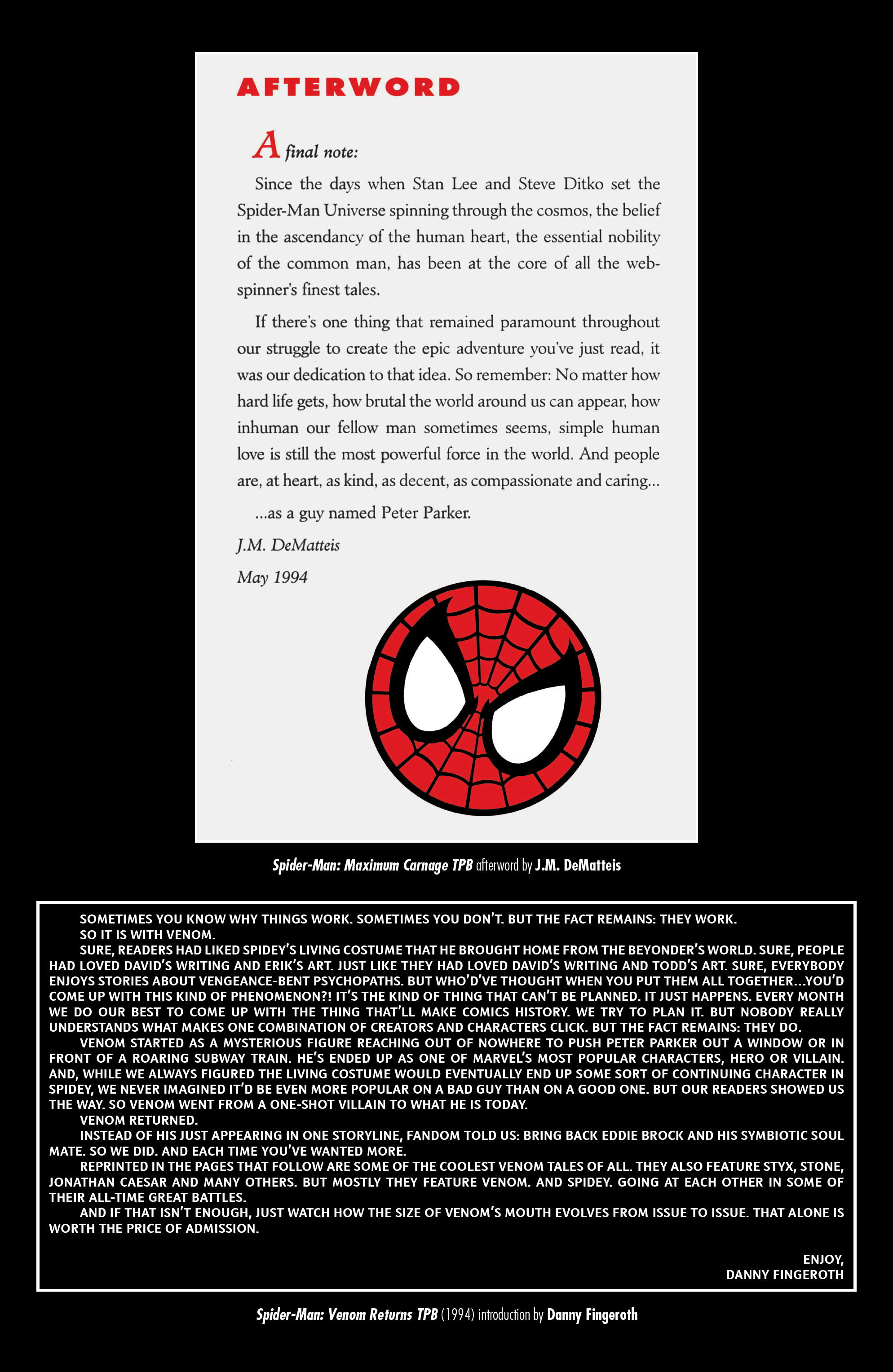 Read online Spider-Man Vs. Venom Omnibus comic -  Issue # TPB (Part 11) - 99