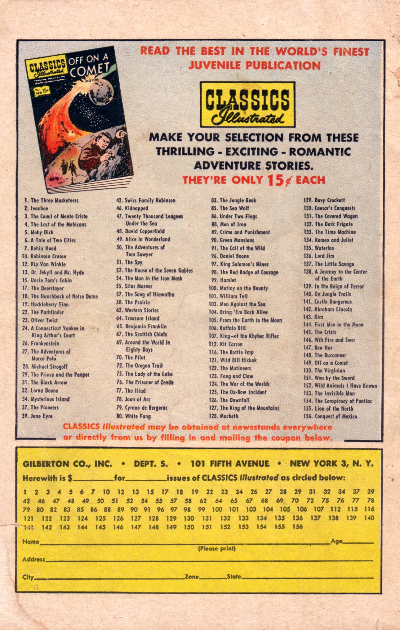 Read online Classics Illustrated comic -  Issue #157 - 52