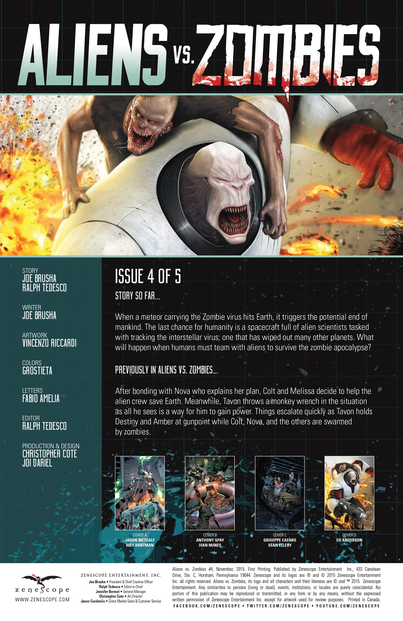 Read online Aliens vs. Zombies comic -  Issue #4 - 2