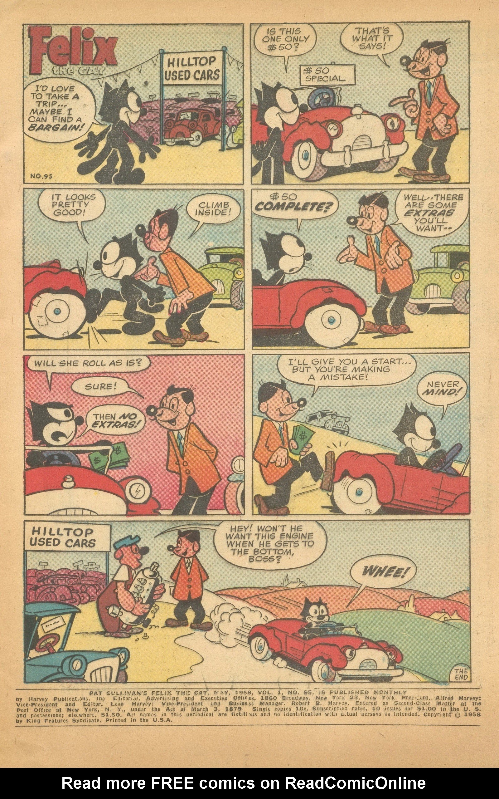Read online Felix the Cat (1955) comic -  Issue #95 - 3