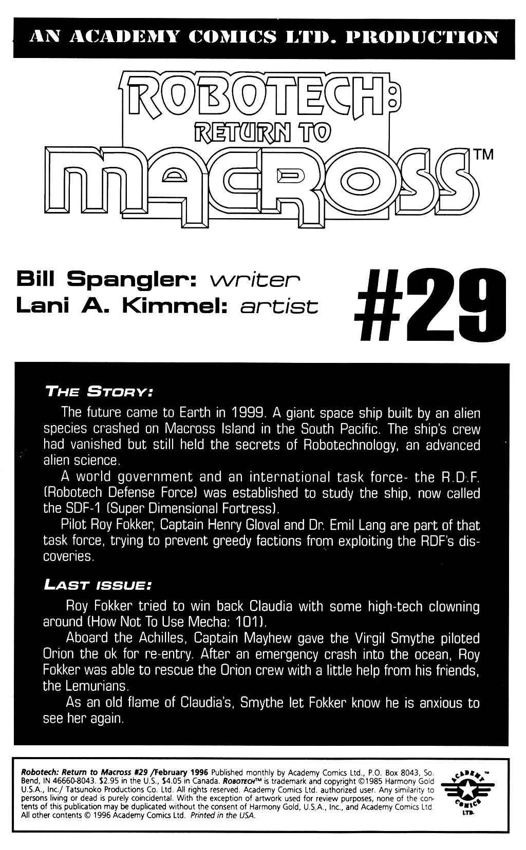 Read online Robotech: Return to Macross comic -  Issue #29 - 2