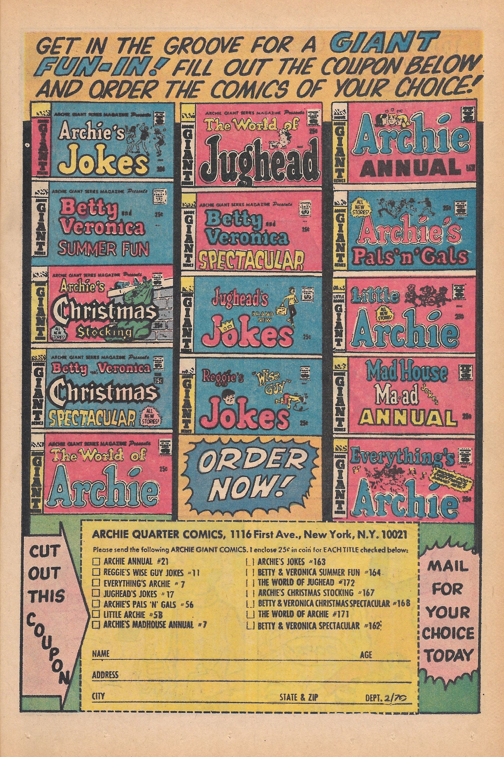 Read online Reggie's Wise Guy Jokes comic -  Issue #11 - 49