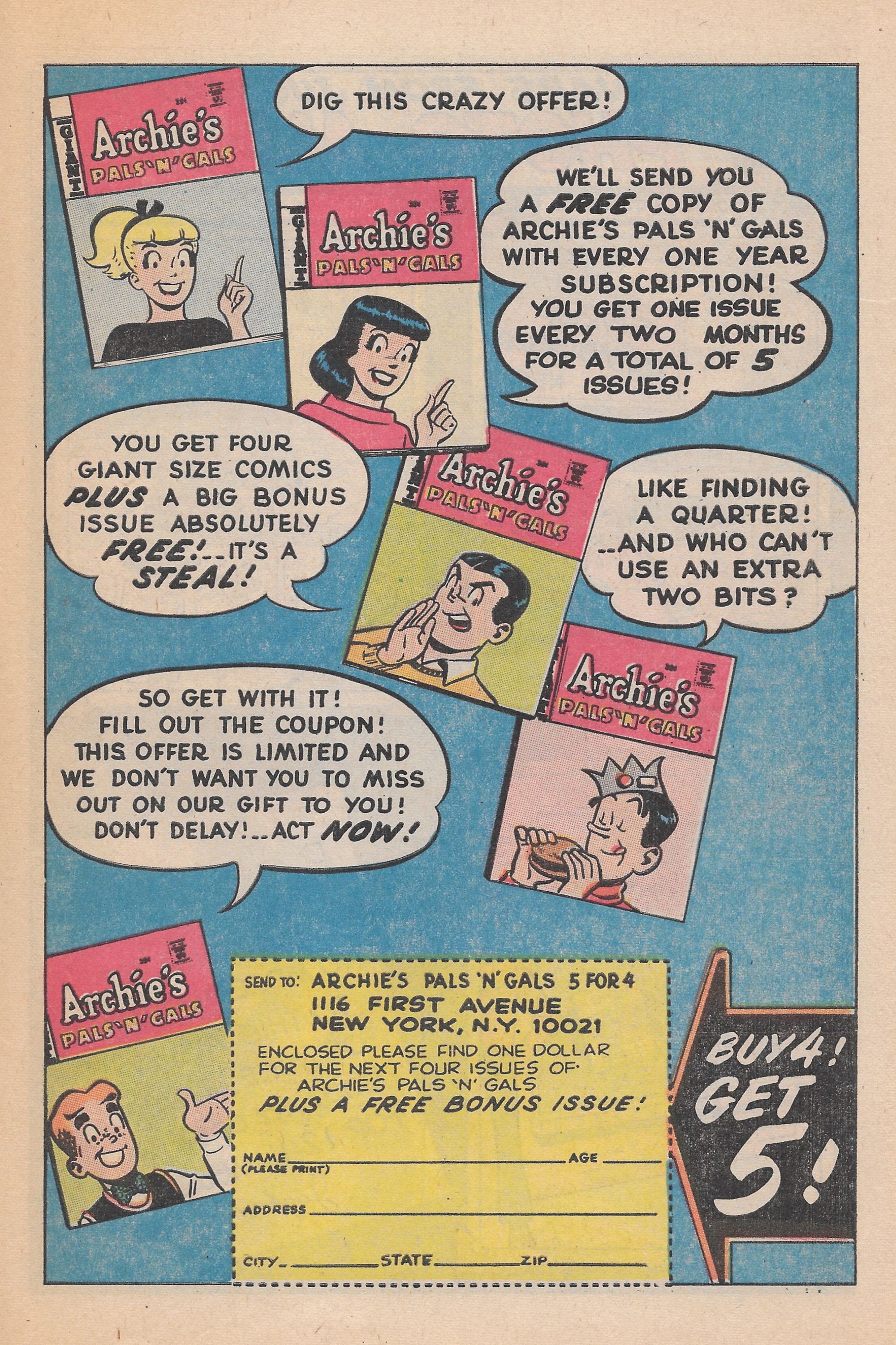 Read online Jughead's Jokes comic -  Issue #23 - 43