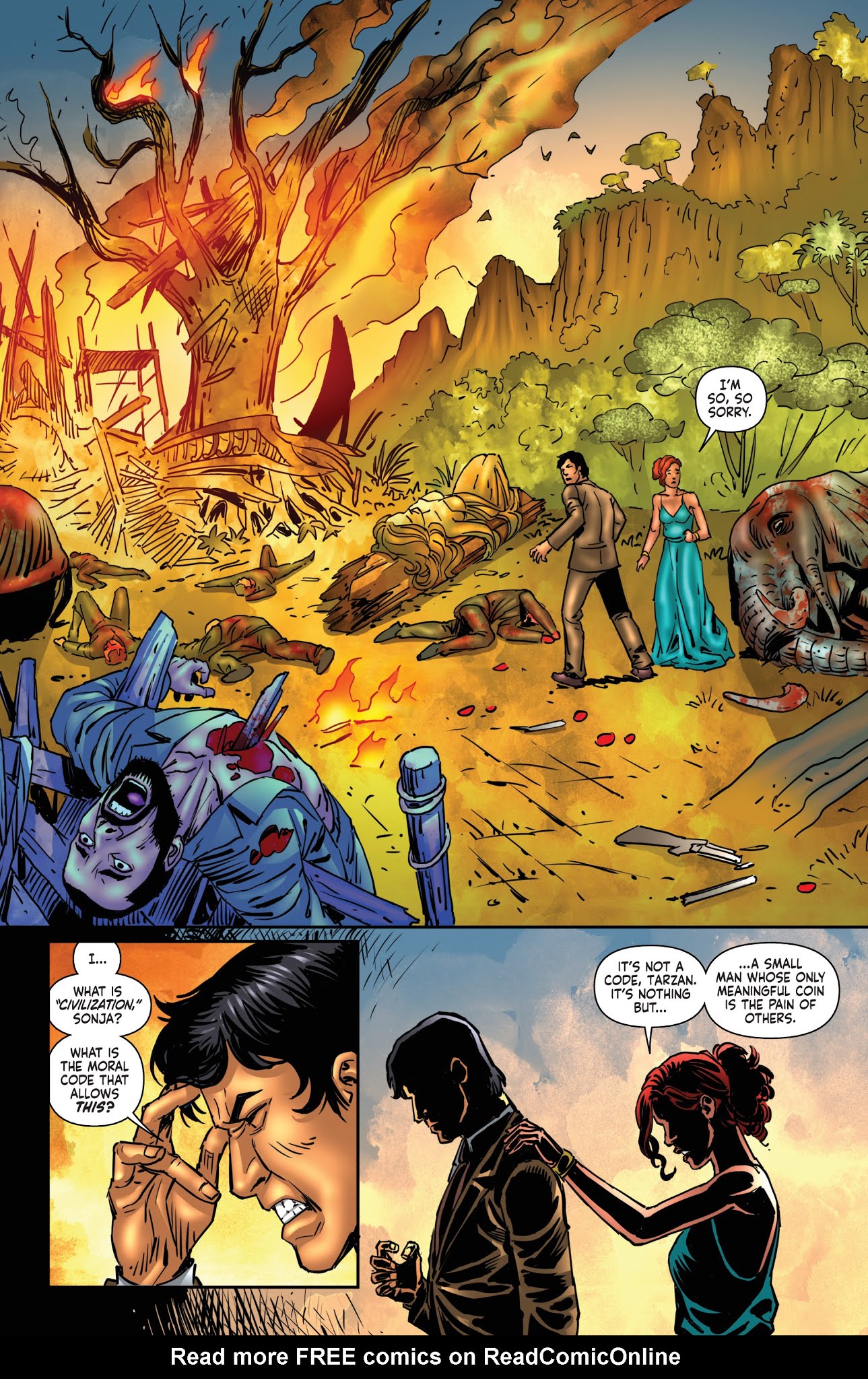 Read online Red Sonja/Tarzan comic -  Issue #3 - 22