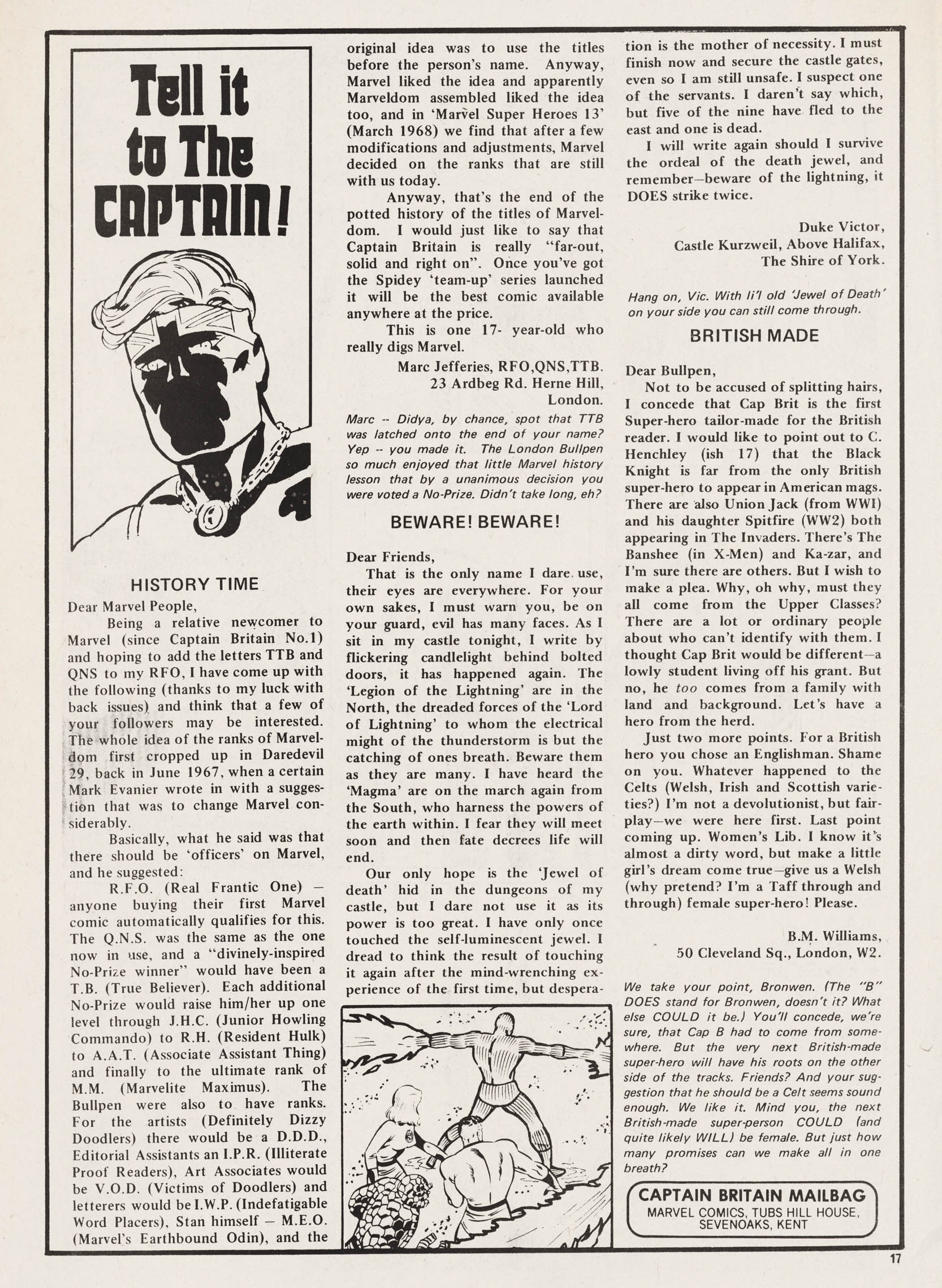 Read online Captain Britain (1976) comic -  Issue #32 - 17