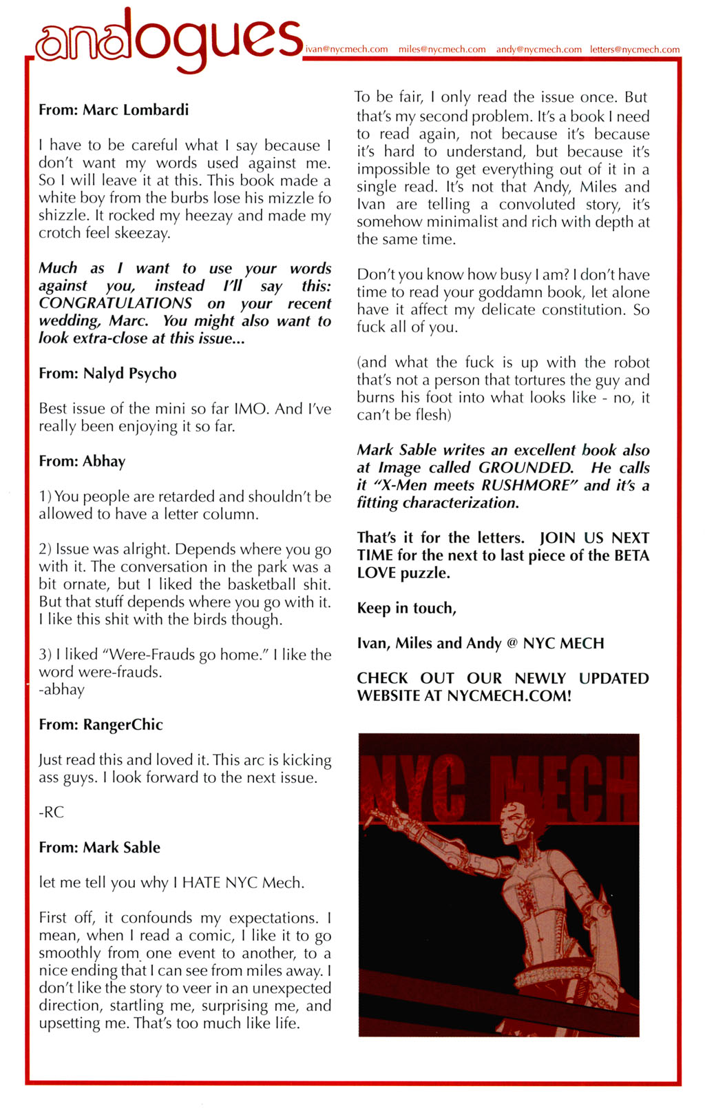 Read online NYC Mech: beta LOVE comic -  Issue #4 - 26