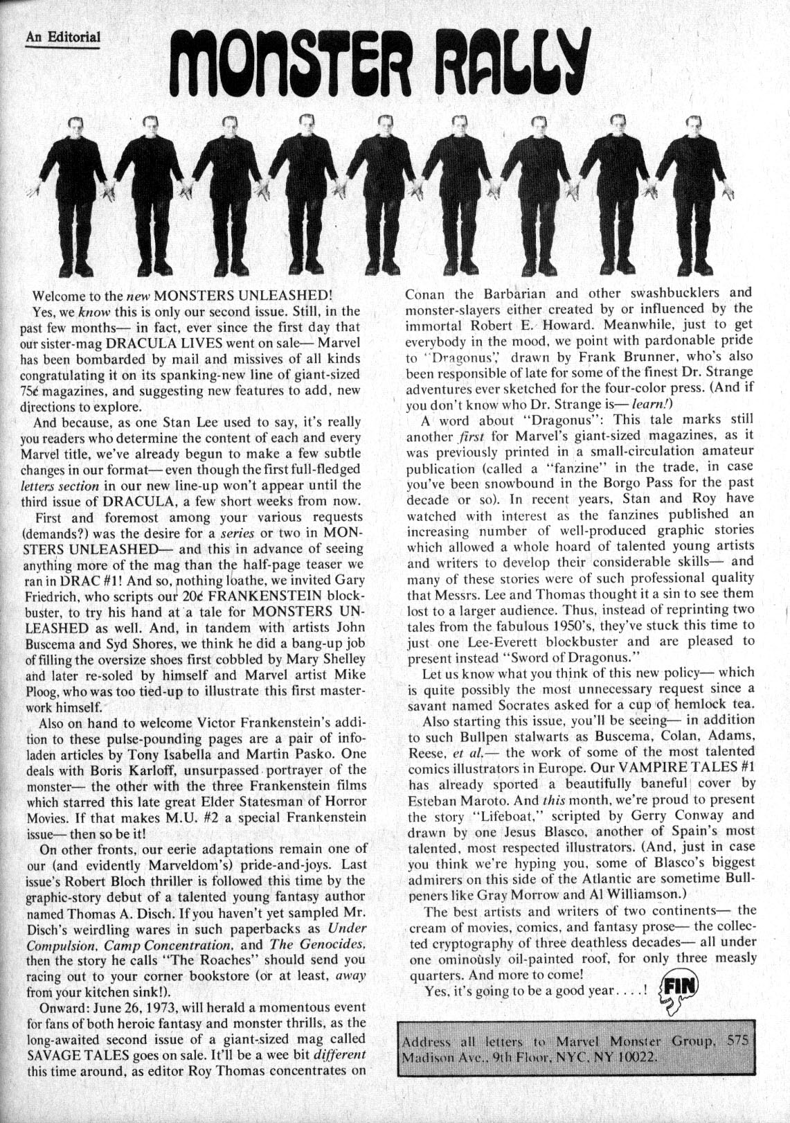 Read online Monsters Unleashed (1973) comic -  Issue #2 - 20