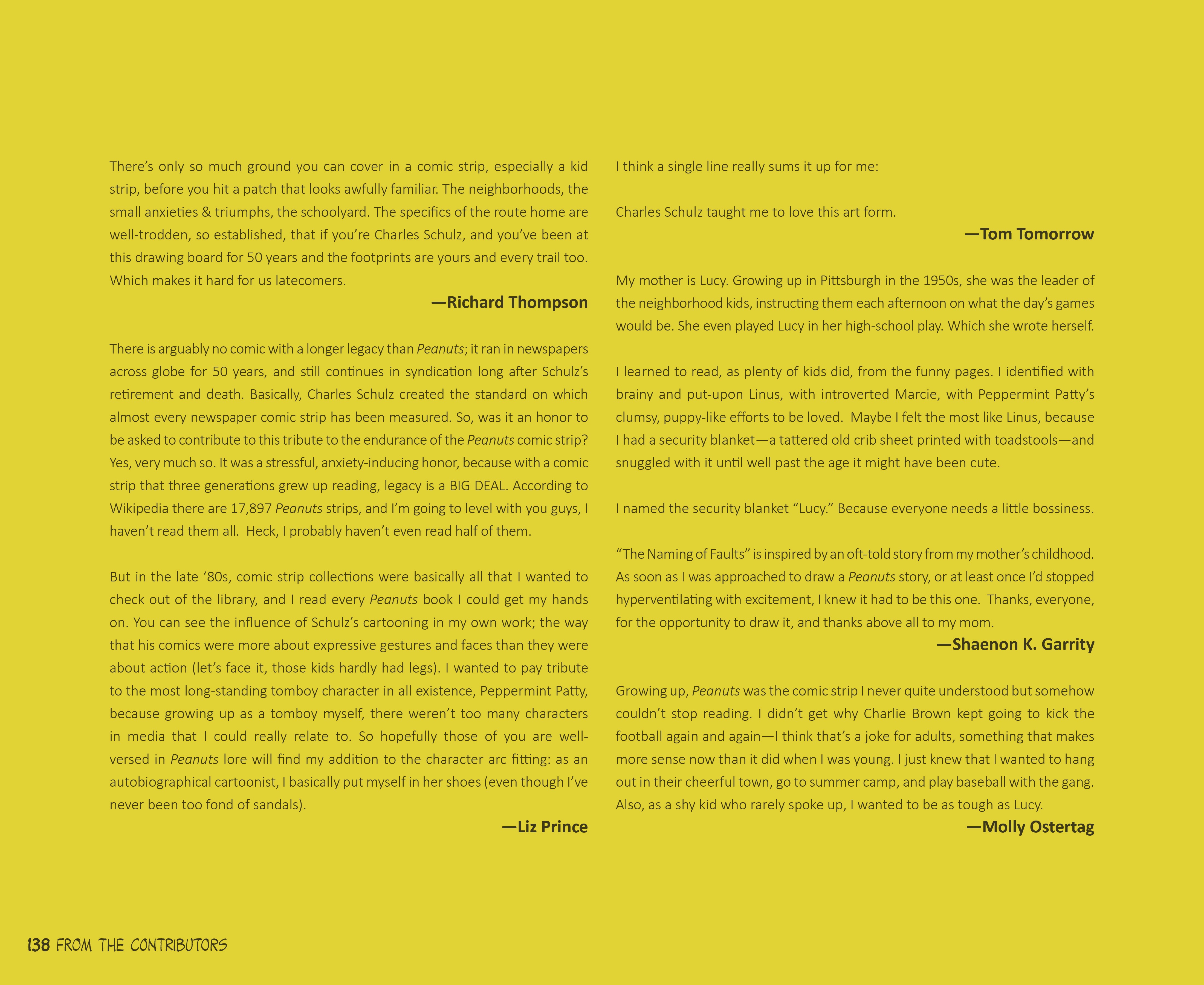 Read online Peanuts: A Tribute to Charles M. Schulz comic -  Issue # TPB (Part 2) - 40