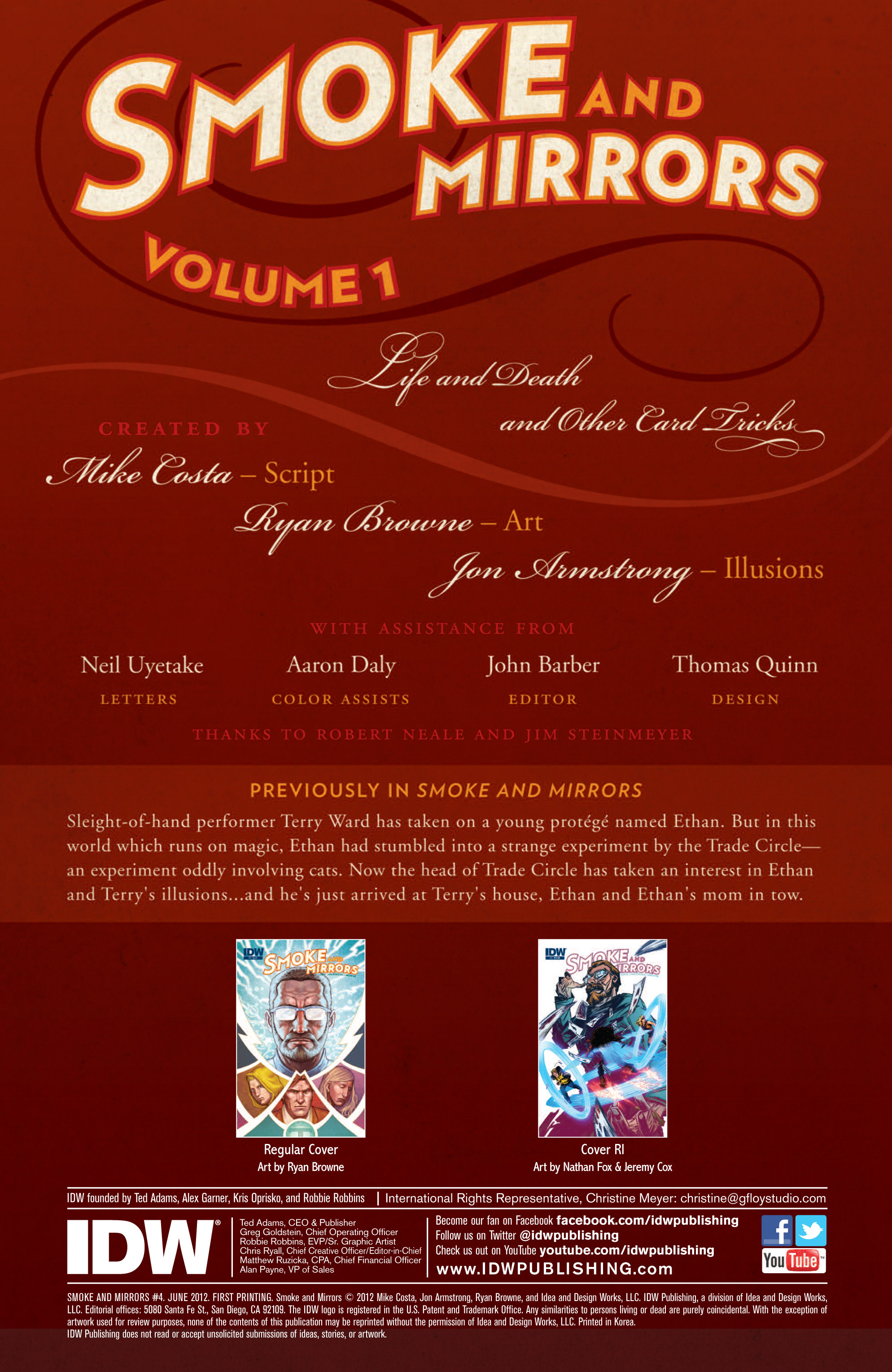 Read online Smoke And Mirrors comic -  Issue #4 - 2