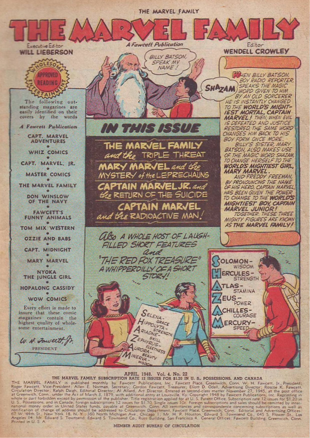 Read online The Marvel Family comic -  Issue #22 - 3