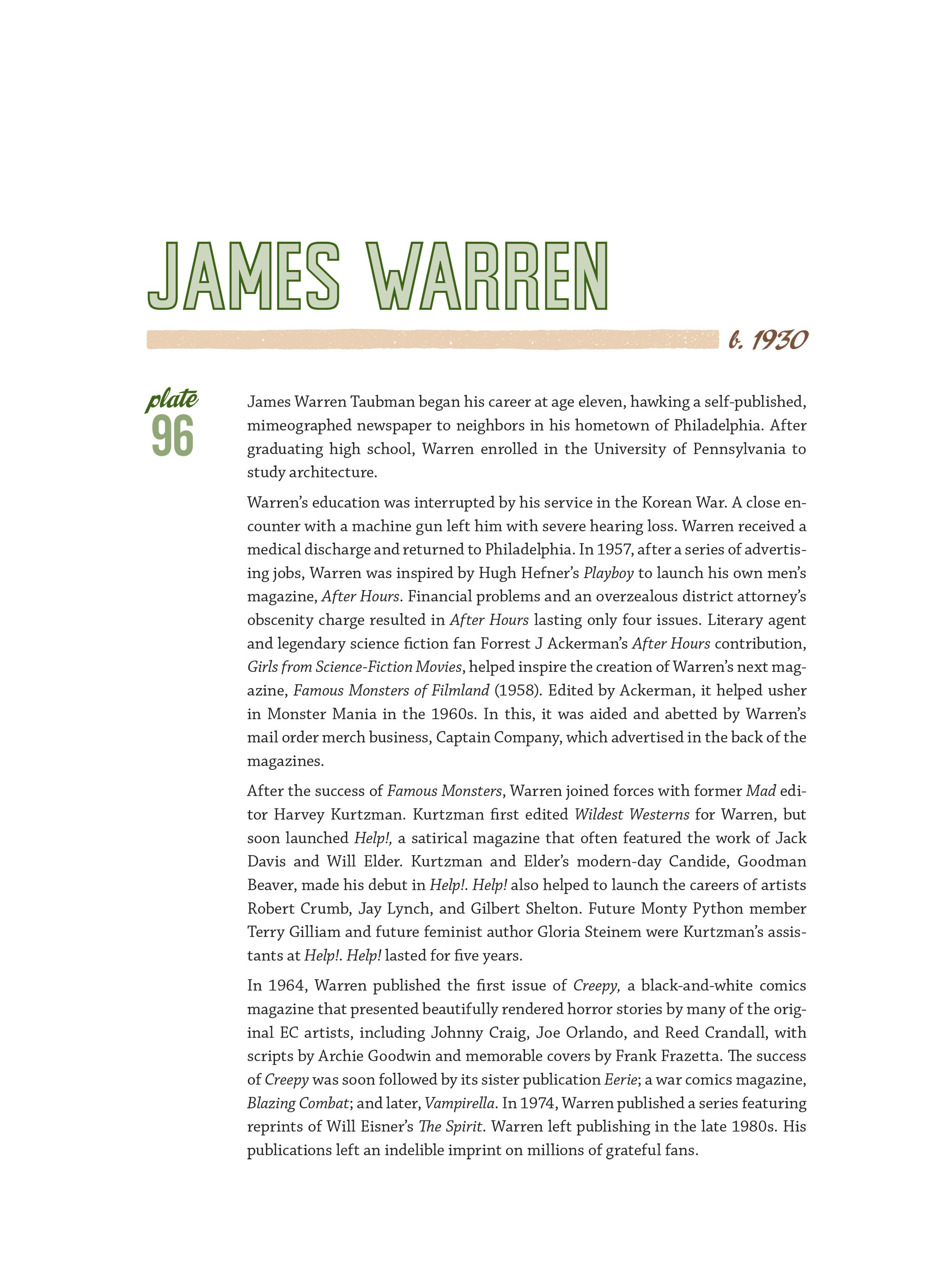 Read online More Heroes of the Comics: Portraits of the Legends of Comic Books comic -  Issue # TPB (Part 2) - 99