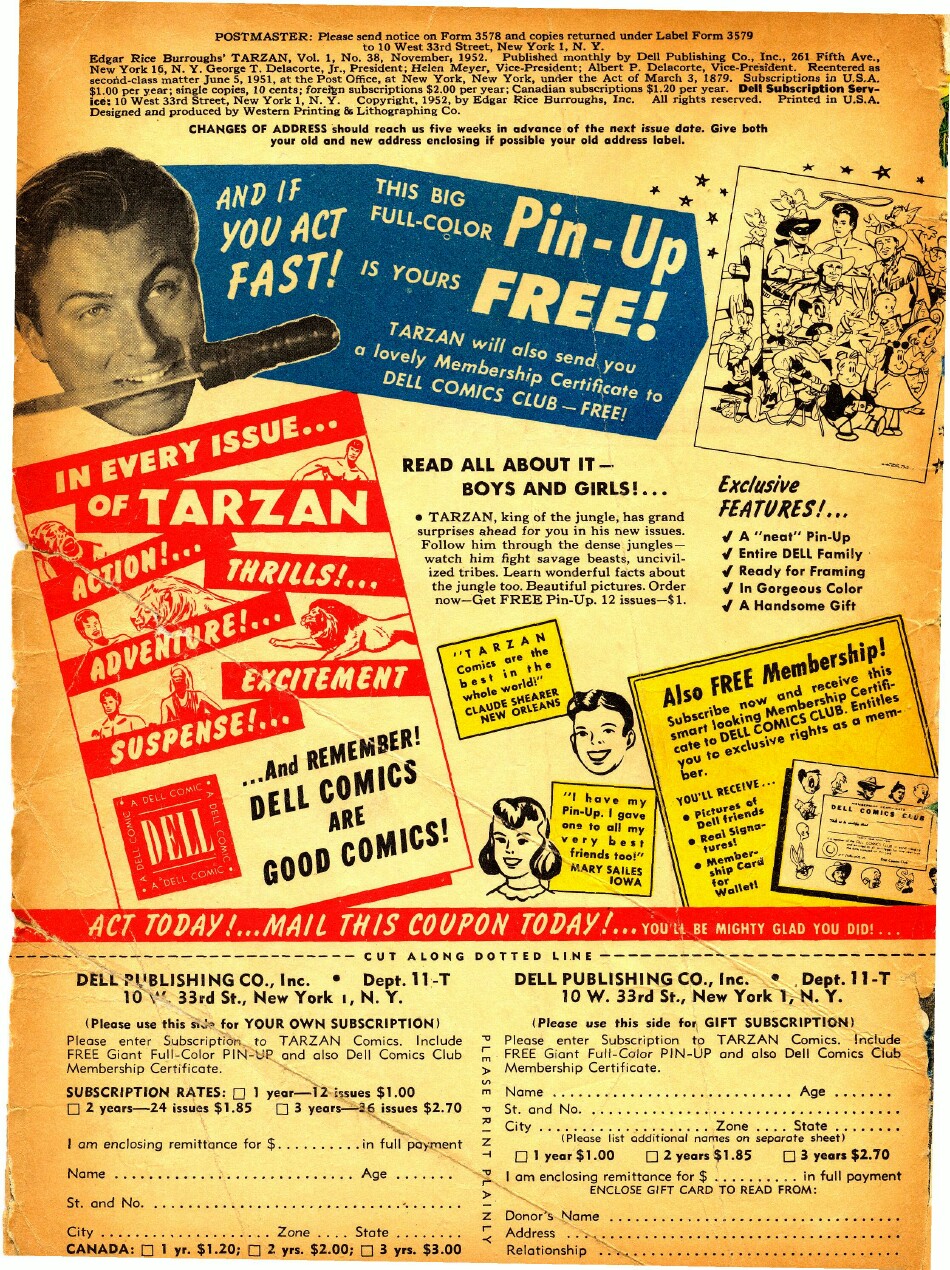 Read online Tarzan (1948) comic -  Issue #38 - 2