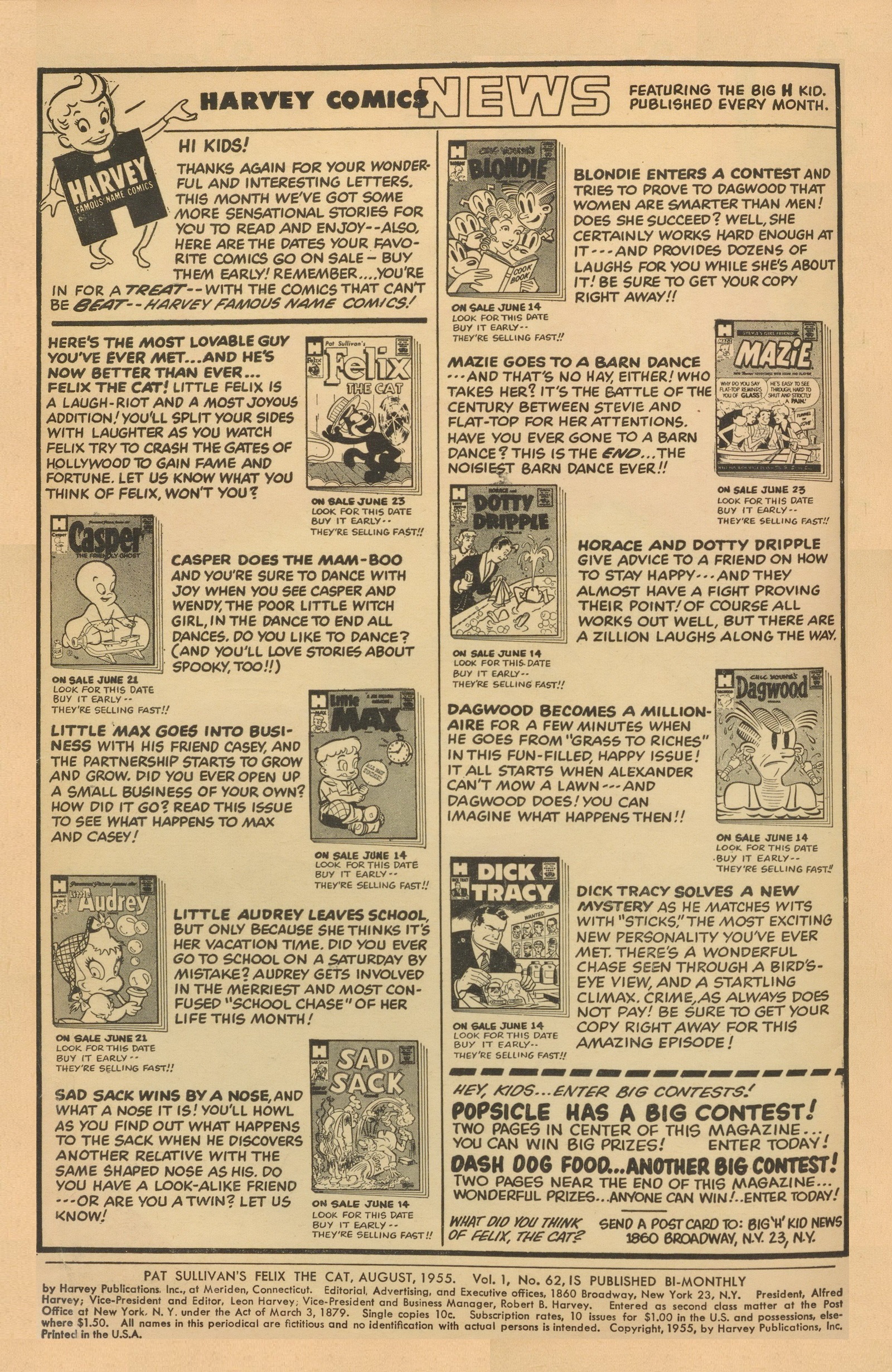 Read online Felix the Cat (1955) comic -  Issue #62 - 2