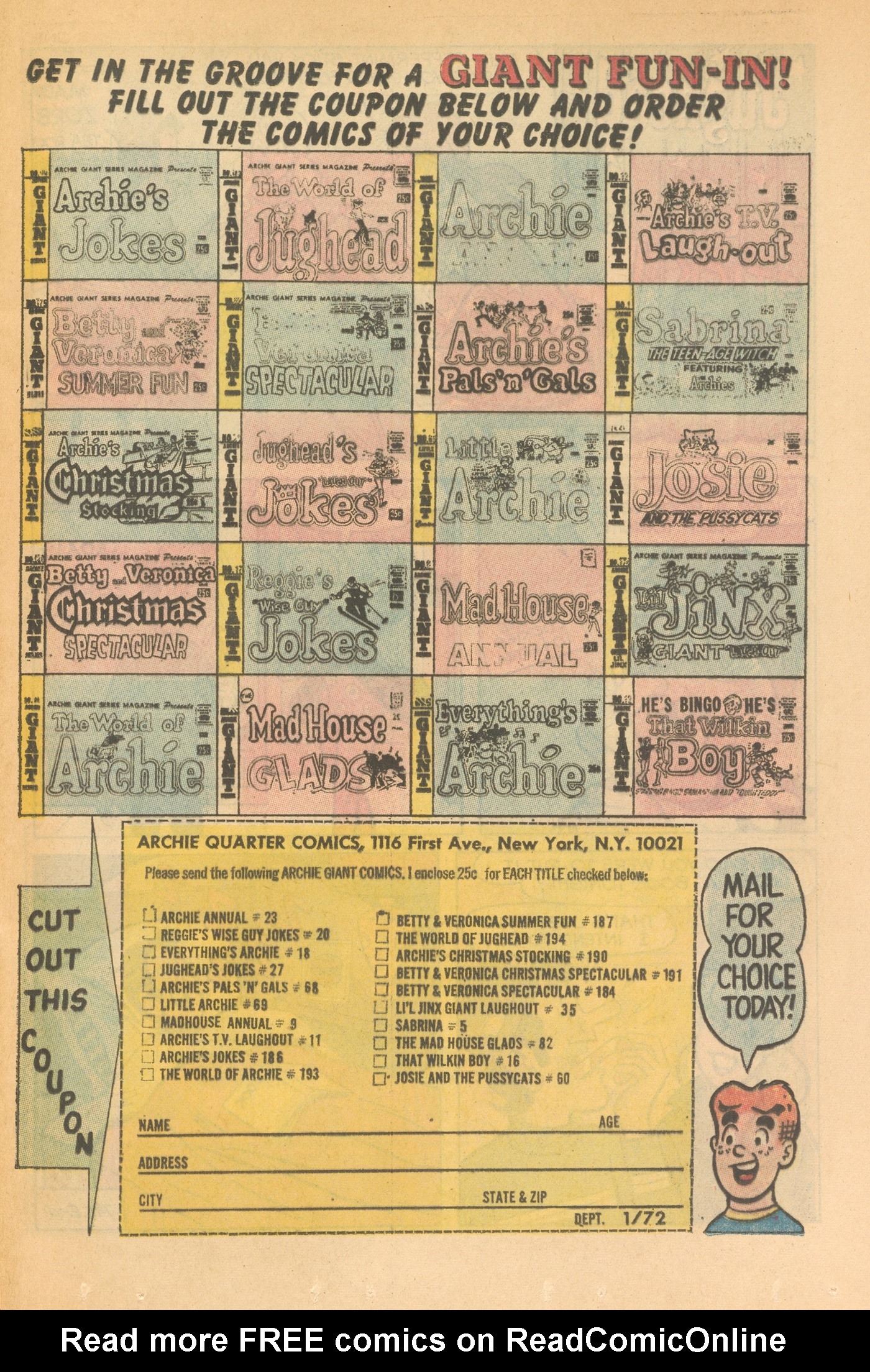 Read online Jughead's Jokes comic -  Issue #27 - 23