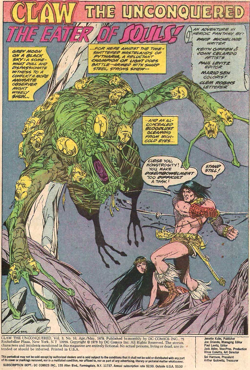 Read online Claw  The Unconquered comic -  Issue #10 - 2