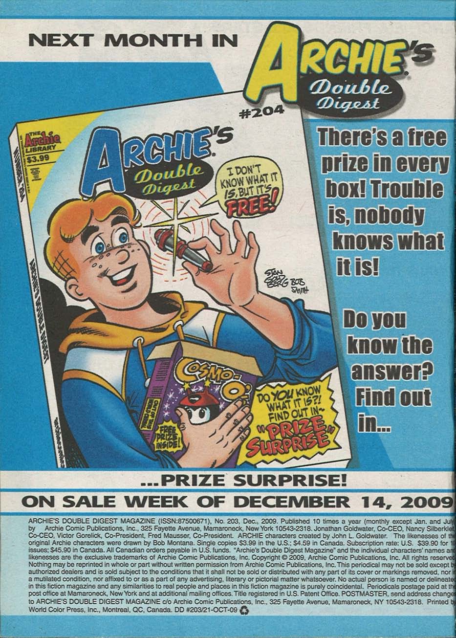 Read online Archie's Double Digest Magazine comic -  Issue #203 - 178