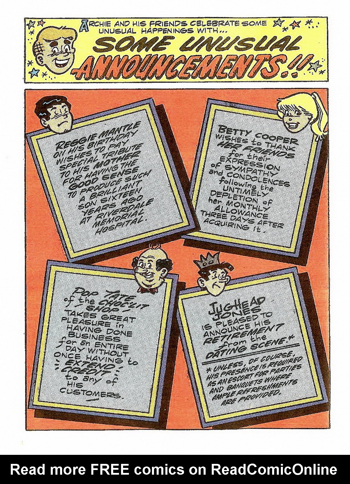 Read online Archie's Double Digest Magazine comic -  Issue #53 - 182