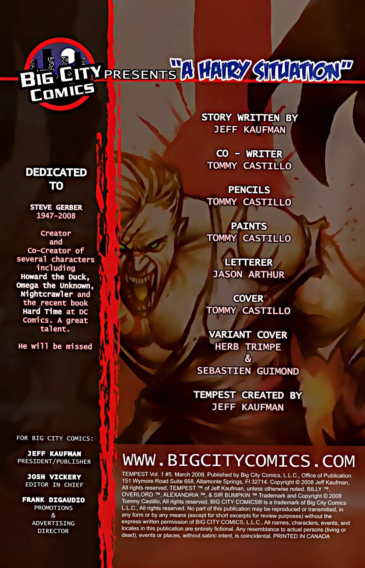 Read online Tempest (2007) comic -  Issue #5 - 2
