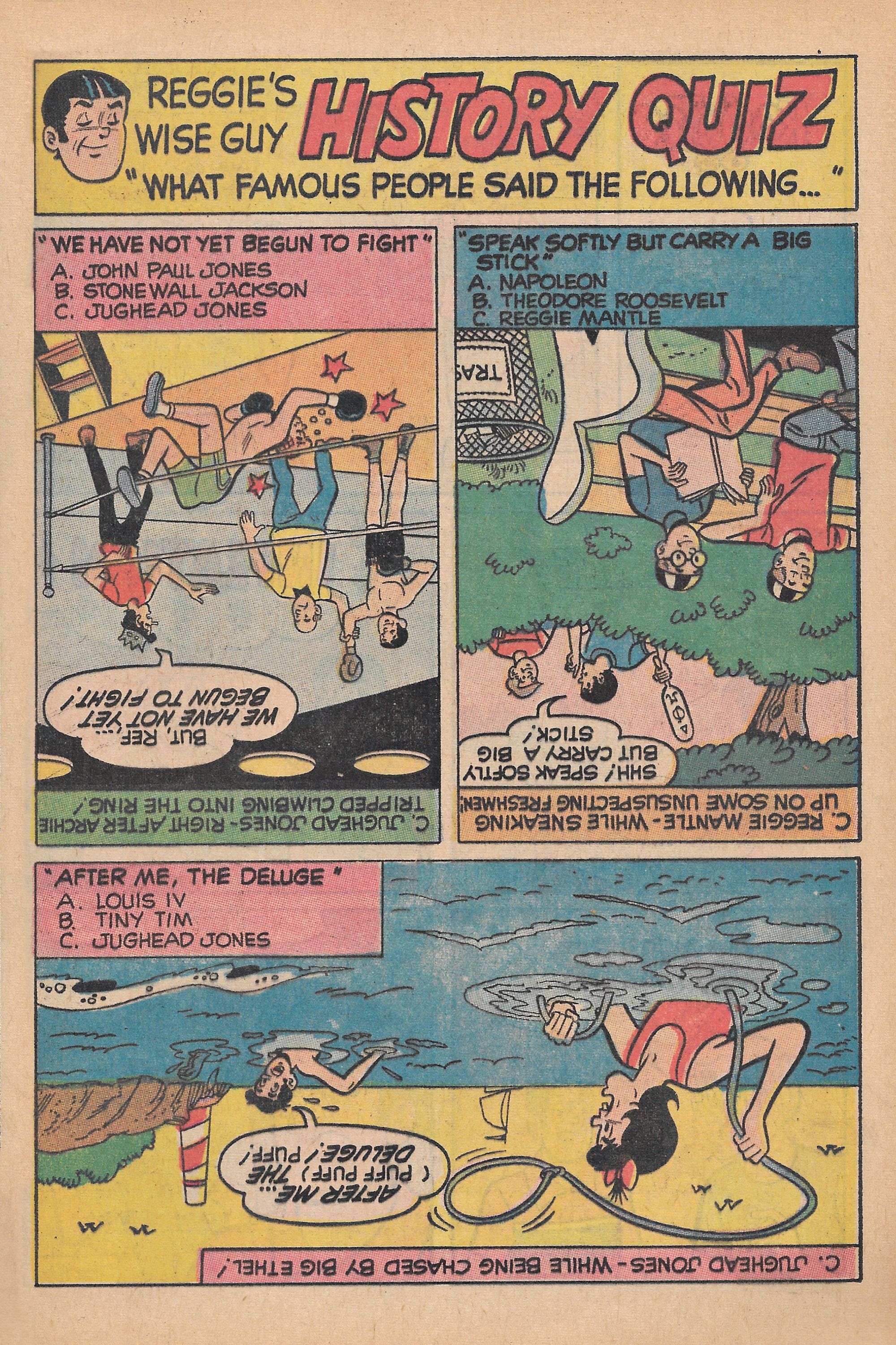 Read online Reggie's Wise Guy Jokes comic -  Issue #15 - 33