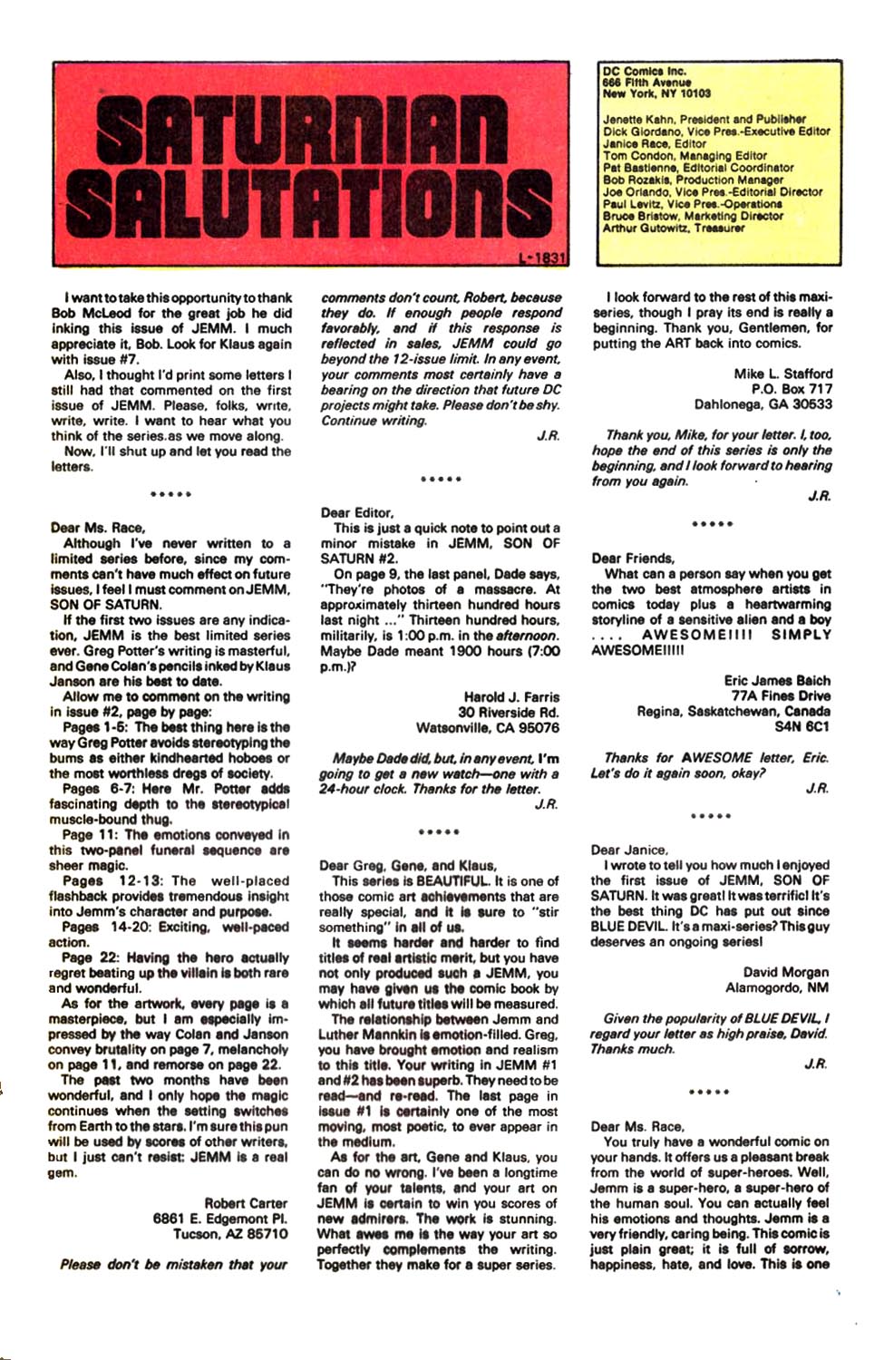 Read online Jemm, Son of Saturn comic -  Issue #6 - 26