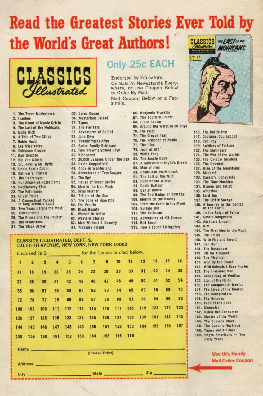 Read online Classics Illustrated comic -  Issue #128 - 52
