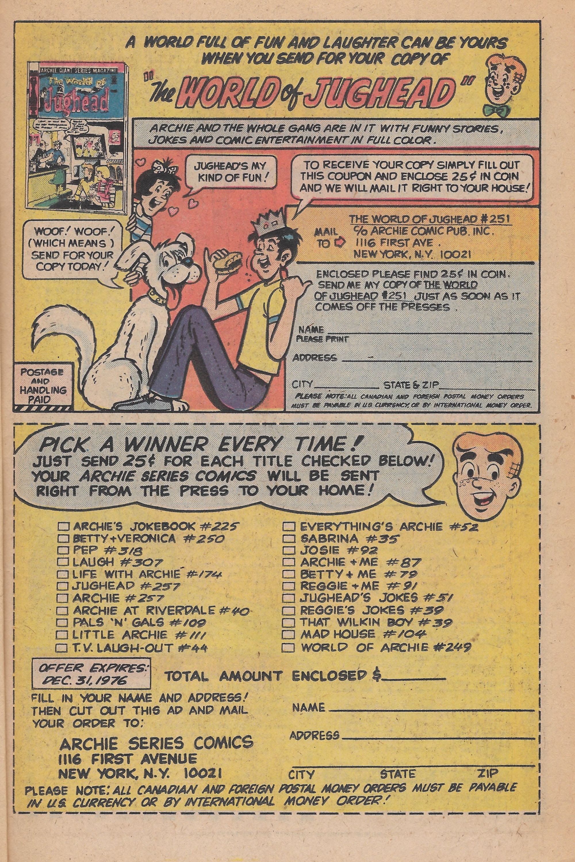 Read online Jughead's Jokes comic -  Issue #50 - 27