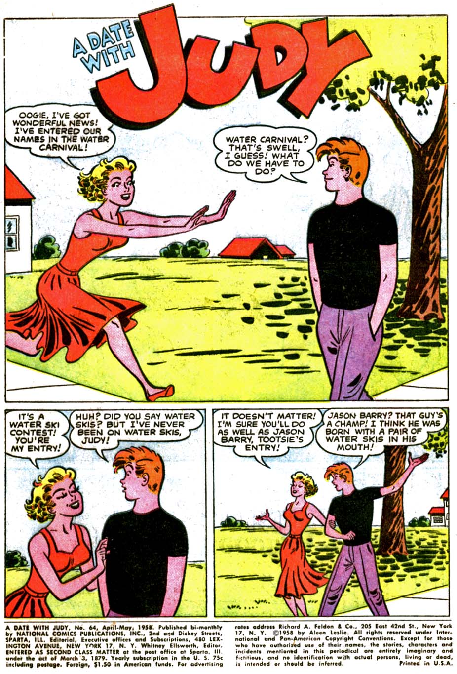 Read online A Date with Judy comic -  Issue #64 - 3