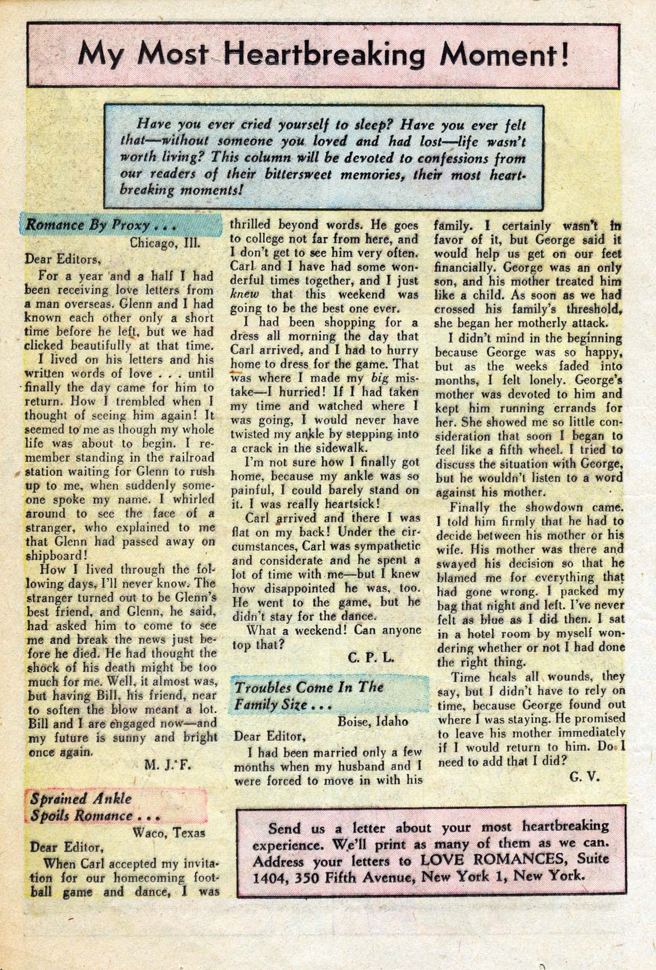 Read online Love Romances comic -  Issue #8 - 20