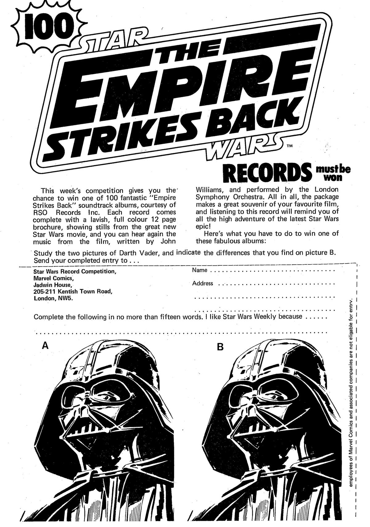 Read online Star Wars Weekly: The Empire Strikes Back comic -  Issue #120 - 16