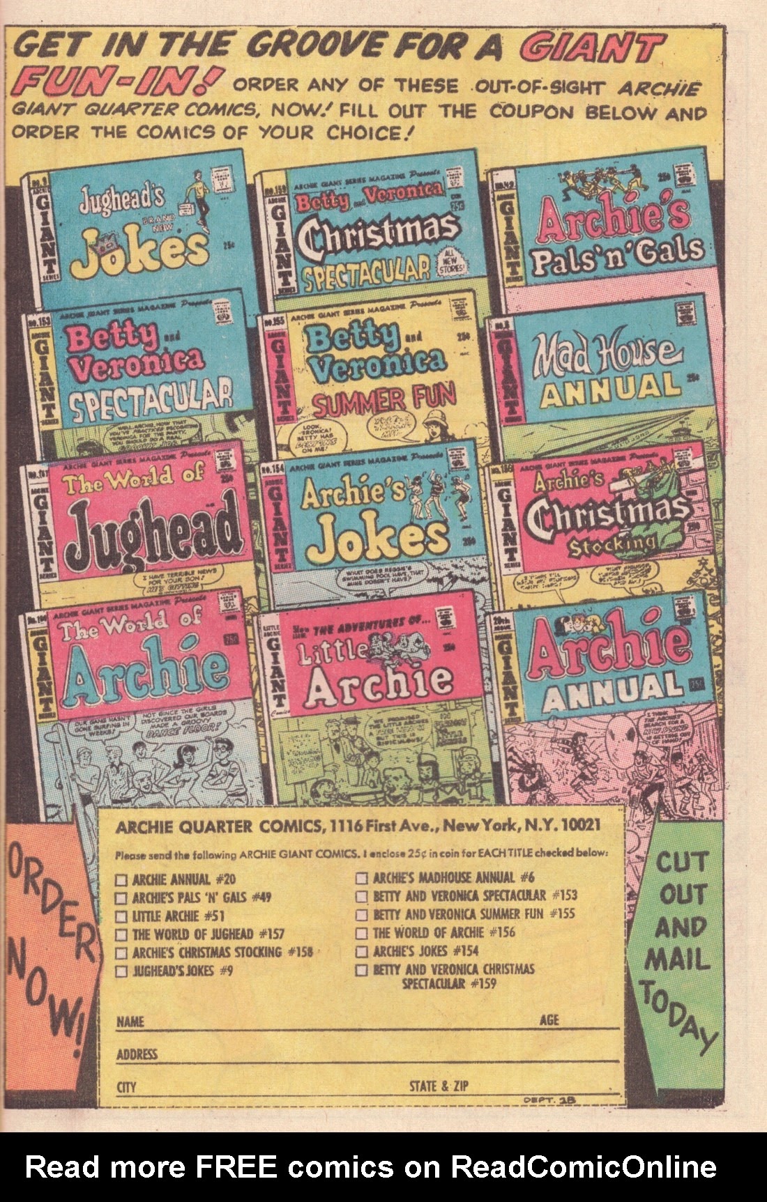 Read online Jughead's Jokes comic -  Issue #9 - 31