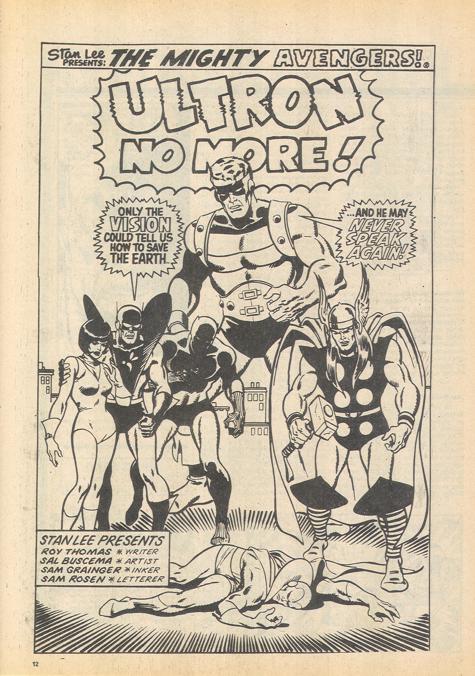 Read online The Avengers (1973) comic -  Issue #103 - 12